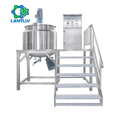 Liquid With Suspended Solids Cosmetic And Chemicals Emulsifier Homogenizer Hair Wax Shoe Polish 2000l Tank Liquid Soap Mixing Production Line